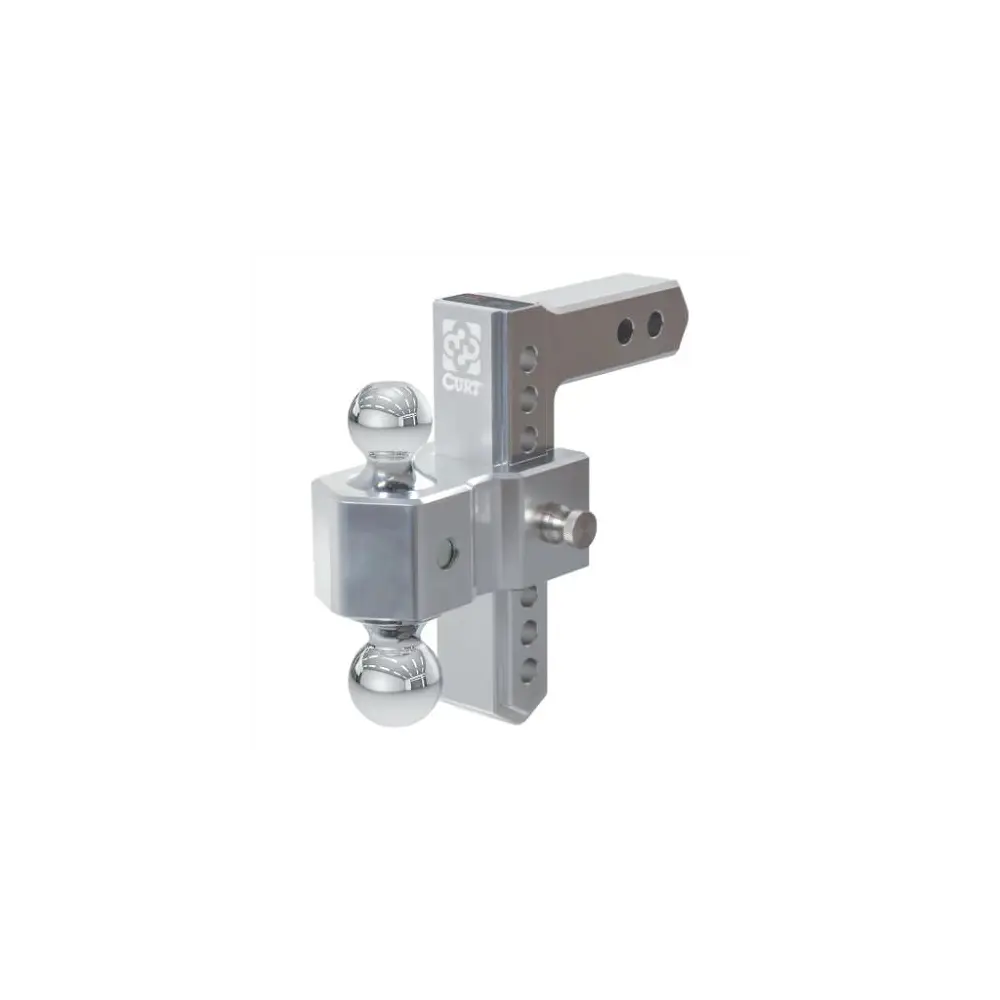 AlumaLite Adjustable Aluminum Hitch with Dual Ball - 7-1/2" Drop - CUR45365